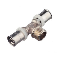 Тройник VALTEC (VTm.233.N.160416) 16(пресс) х 1/2 НР(ш) х 16(пресс)