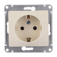 Розетка Schneider Electric Glossa GSL000243 скрытая установка бежевый с заземлением