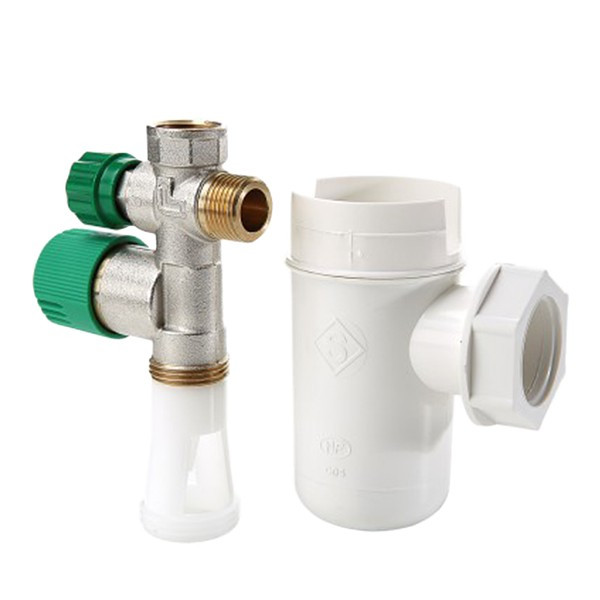 Группа безопасности водонагревателя VALTEC (VT.461.N.04) 1/2 НР(ш) х 1/2 ВР(г) с сифоном