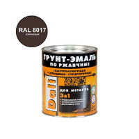 Грунт-эмаль по ржавчине Dali гладкая коричневая RAL 8017 3в1 глянцевая 2 л