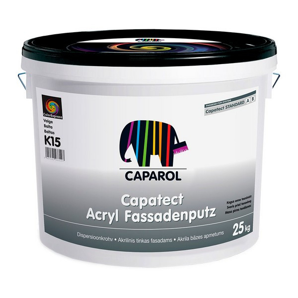 Штукатурка декоративная на полимерной основе Caparol Capatect Acryl FassadenPutz K15 белая база 1 25 кг
