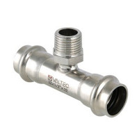 Тройник VALTEC (VTi.933.I.280628) 28 мм х 1 НР(ш) х 28 мм нержавеющая сталь