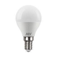 Лампа светодиодная REV 9 Вт E14 шар G45 4000К естественный белый свет 180-240 В матовая